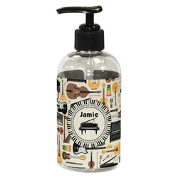 Musical Instruments Plastic Soap / Lotion Dispenser (8 oz - Small - Black) (Personalized)