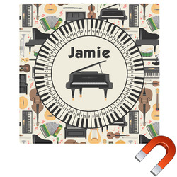 Musical Instruments Square Car Magnet - 6" (Personalized)