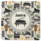 Musical Instruments Square Rubber Backed Coaster (Personalized)