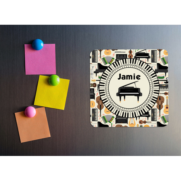Musical Instruments Square Fridge Magnet - LIFESTYLE