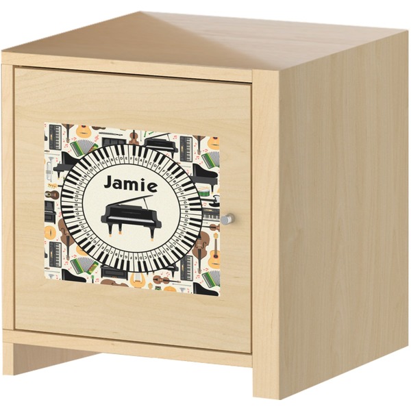 Musical Instruments Square Wall Decal on Wooden Cabinet