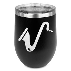 Musical Instruments Stemless Stainless Steel Wine Tumbler - Black - Single Sided