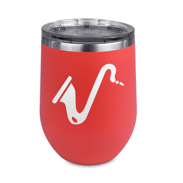 Custom Musical Instruments Stemless Stainless Steel Wine Tumbler - Coral - Single Sided