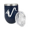 Musical Instruments Stainless Wine Tumblers - Navy - Single Sided - Alt View