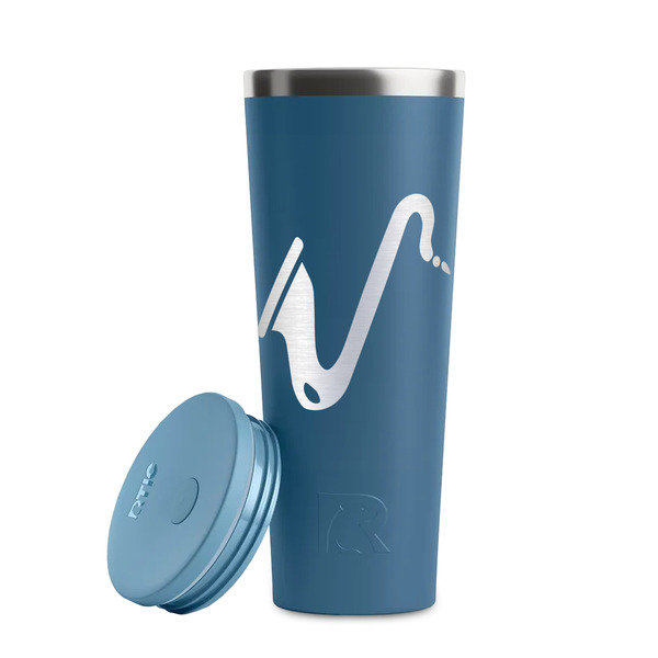 Musical Instruments Steel Blue RTIC Everyday Tumbler - 28 oz. - Lid Off