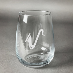 Musical Instruments Stemless Wine Glass (Single) (Personalized)