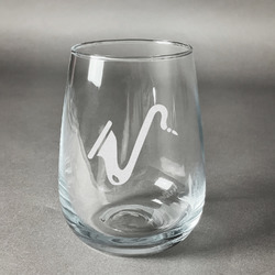 Musical Instruments Stemless Wine Glass - Engraved