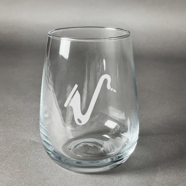 Custom Musical Instruments Stemless Wine Glass - Engraved