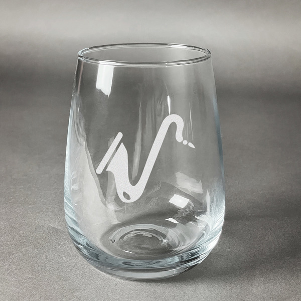 Custom Musical Instruments Stemless Wine Glass (Single)
