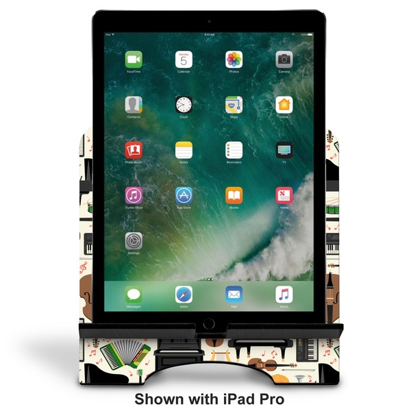 Musical Instruments Stylized Tablet Stand - Front with ipad