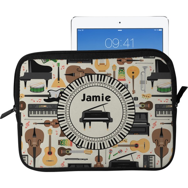 Custom Musical Instruments Tablet Case / Sleeve - Large (Personalized)