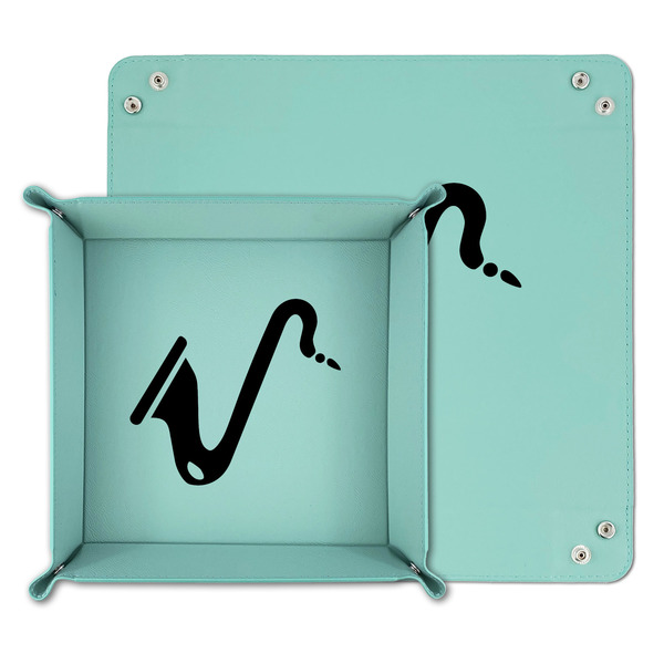 Musical Instruments Teal Faux Leather Valet Trays - PARENT MAIN