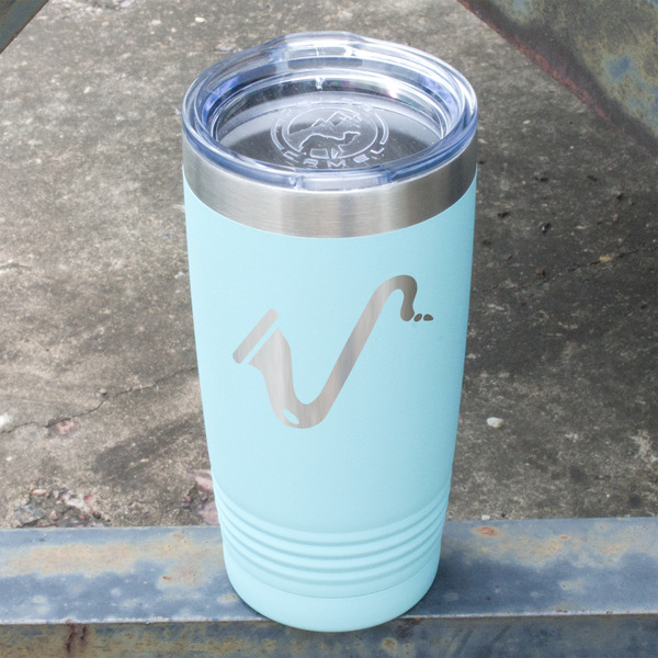 Musical Instruments Teal Polar Camel Tumbler - 20oz - Angled