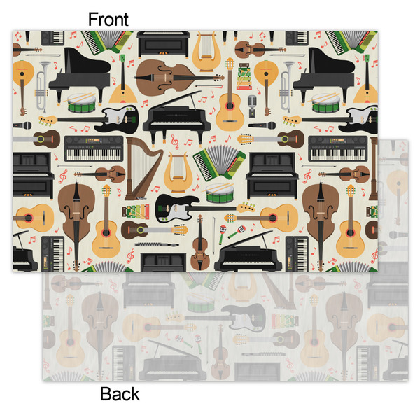 Musical Instruments Tissue Paper - Heavyweight - Small - Front & Back