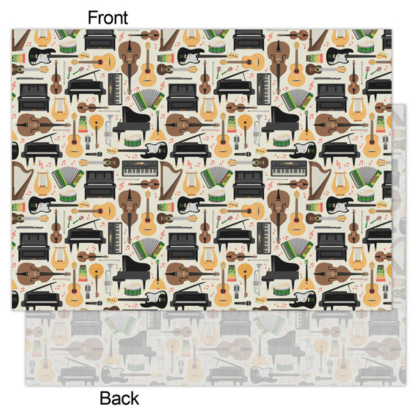Musical Instruments Tissue Paper - Lightweight - Large - Front & Back