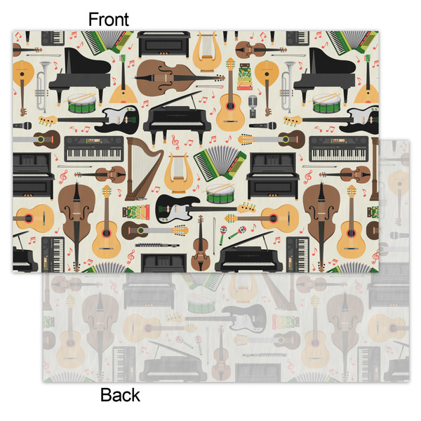 Musical Instruments Tissue Paper - Lightweight - Small - Front & Back