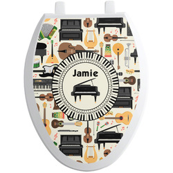 Musical Instruments Toilet Seat Decal - Elongated (Personalized)