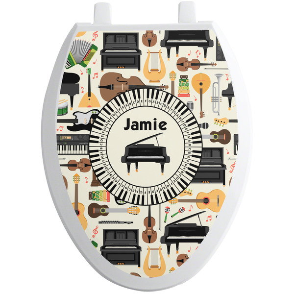 Musical Instruments Toilet Seat Decal Elongated