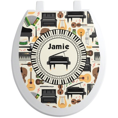 Musical Instruments Toilet Seat Decal (Personalized)