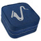 Musical Instruments Travel Jewelry Boxes - Leather - Navy Blue - Angled View