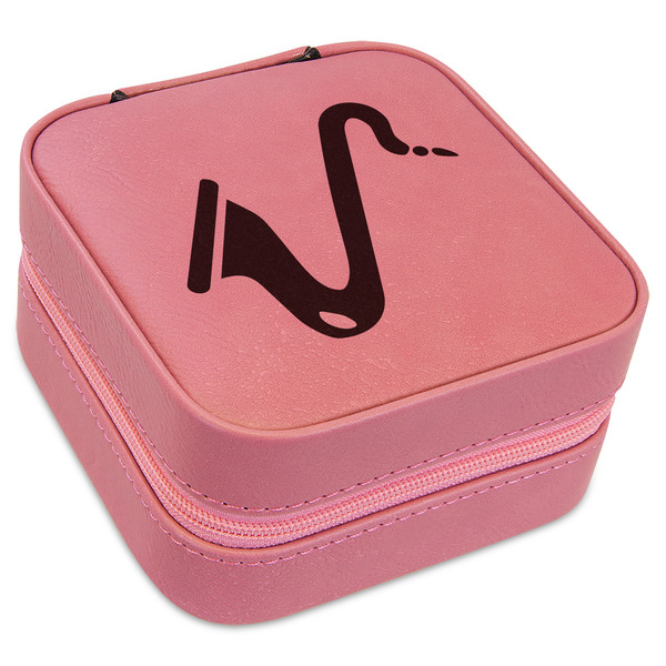 Custom Musical Instruments Travel Jewelry Boxes - Pink Leather