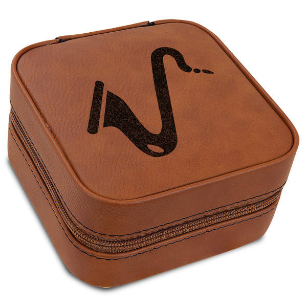 Custom Musical Instruments Travel Jewelry Box - Rawhide Leather
