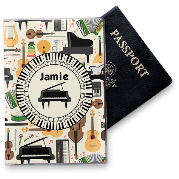 Custom Musical Instruments Vinyl Passport Holder (Personalized)