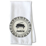 Musical Instruments Kitchen Towel - Waffle Weave - Partial Print (Personalized)