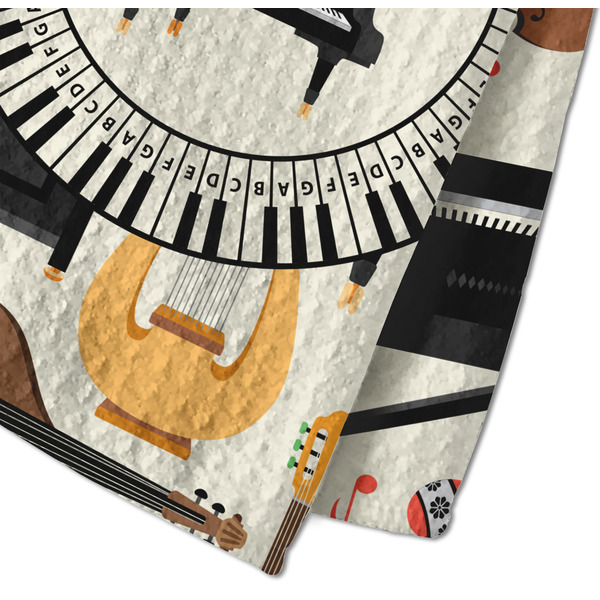 Musical Instruments Waffle Weave Towel - Closeup of Material Image