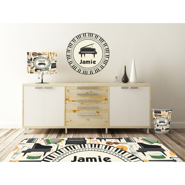 Musical Instruments Wall Graphic Decal Wooden Desk