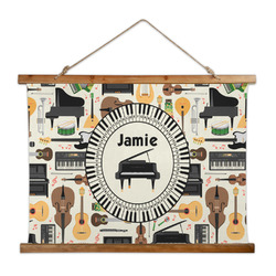 Musical Instruments Wall Hanging Tapestry - Wide (Personalized)