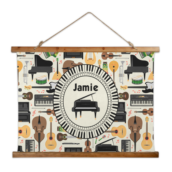 Custom Musical Instruments Wall Hanging Tapestry - Wide (Personalized)