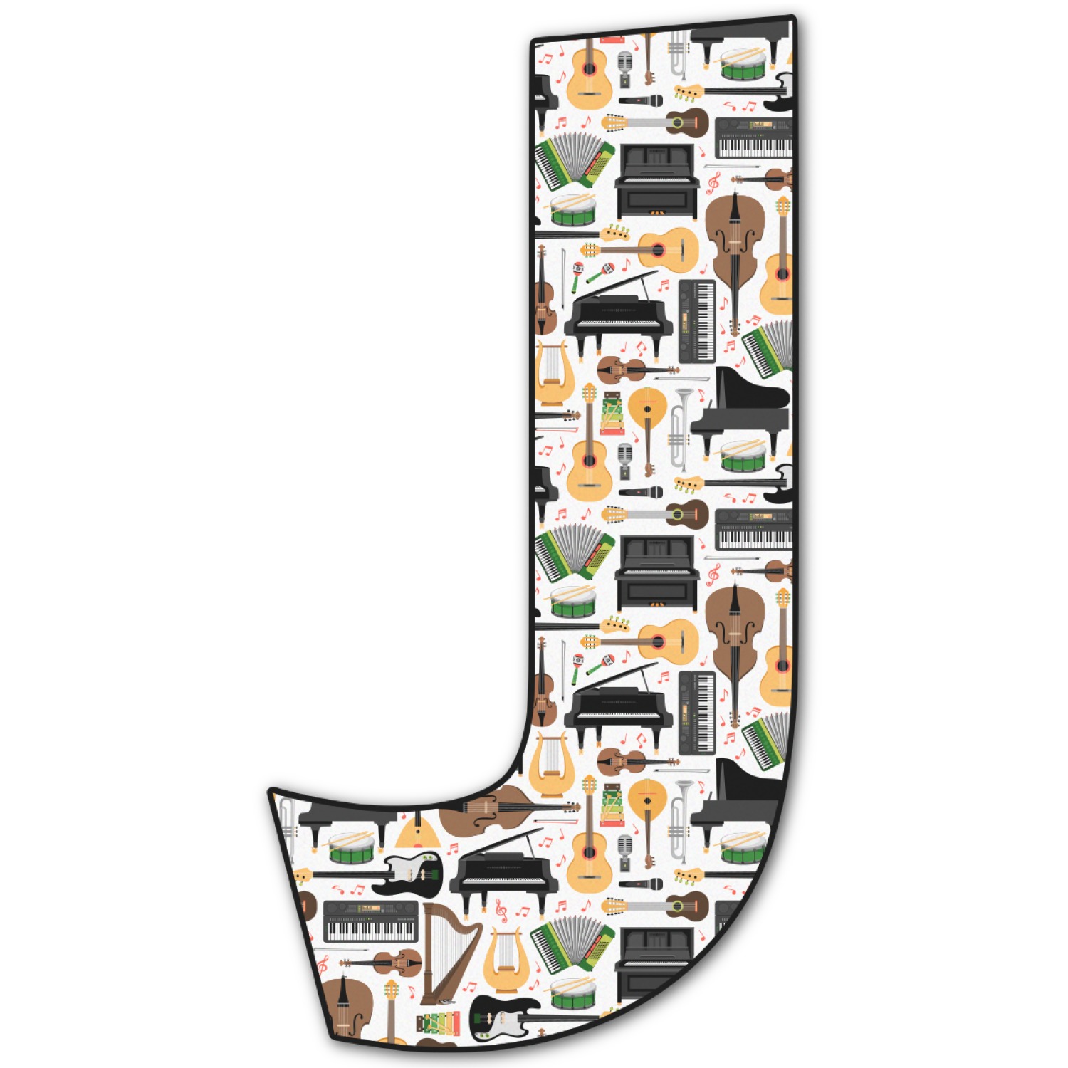 Custom Musical Instruments Letter Decal Small (Personalized