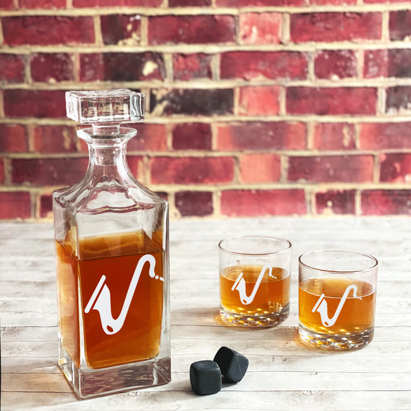 Musical Instruments Whiskey Glass - In Context