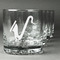 Musical Instruments Whiskey Glasses Set of 4 - Engraved Front