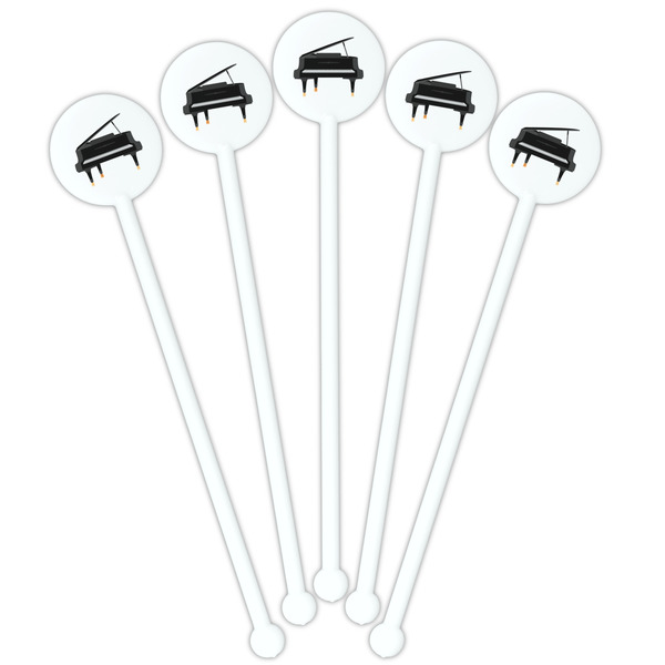 Musical Instruments White Plastic 5.5" Stir Stick - Fan View