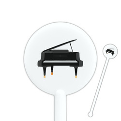 Musical Instruments 5.5" Round Plastic Stir Sticks - White - Single Sided