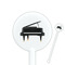 Musical Instruments 5.5" Round Plastic Stir Sticks - White - Single Sided