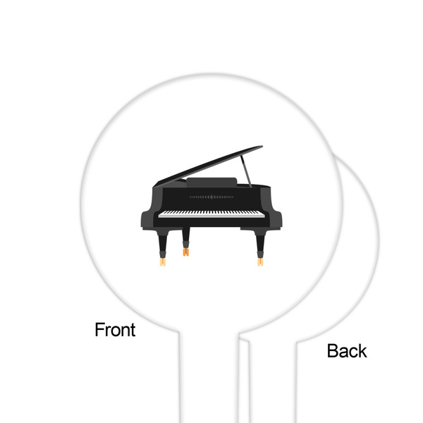 Musical Instruments White Plastic 6" Food Pick - Round - Single Sided - Front & Back