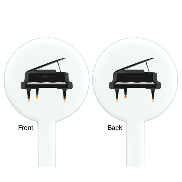 Musical Instruments White Plastic 7" Stir Stick - Double Sided - Round - Front & Back