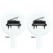 Musical Instruments White Plastic 7" Stir Stick - Double Sided - Round - Front & Back