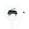 Musical Instruments White Plastic 7" Stir Stick - Round - Closeup