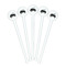 Musical Instruments White Plastic 7" Stir Stick - Round - Fan View