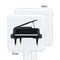 Musical Instruments White Plastic Stir Stick - Single Sided - Square - Approval