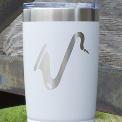 Musical Instruments 20 oz Stainless Steel Tumbler - White - Single Sided