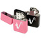 Musical Instruments Windproof Lighters - Black & Pink - Open