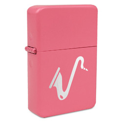 Musical Instruments Windproof Lighter - Pink - Single Sided & Lid Engraved