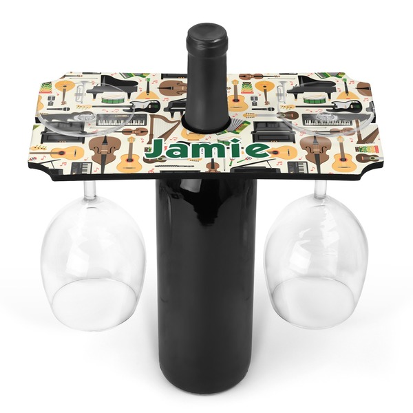 Custom Musical Instruments Wine Bottle & Glass Holder (Personalized)