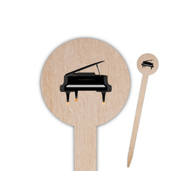 Musical Instruments 6" Round Wooden Food Picks - Double Sided