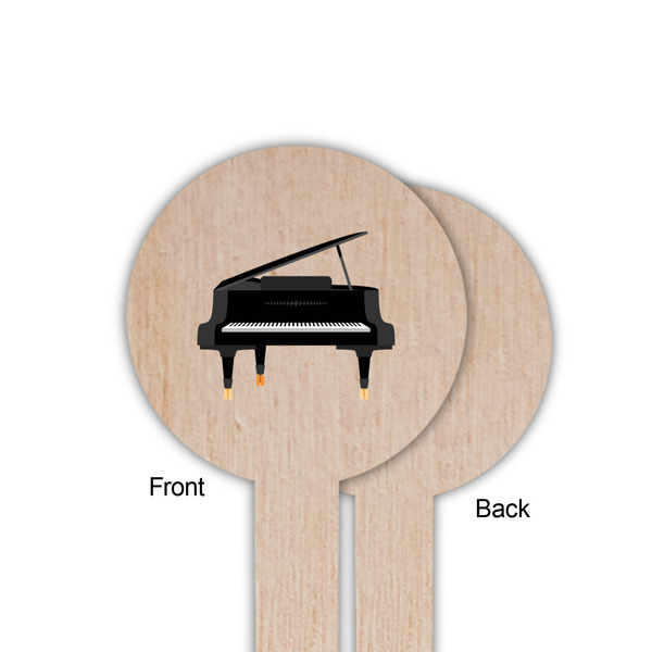 Musical Instruments Wooden 6" Food Pick - Round - Single Sided - Front & Back